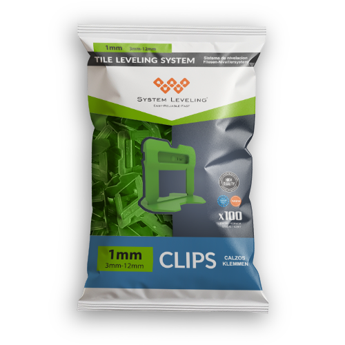 Tile Leveling Clips 1mm – Plastic Spacers for Professional Tile Installation